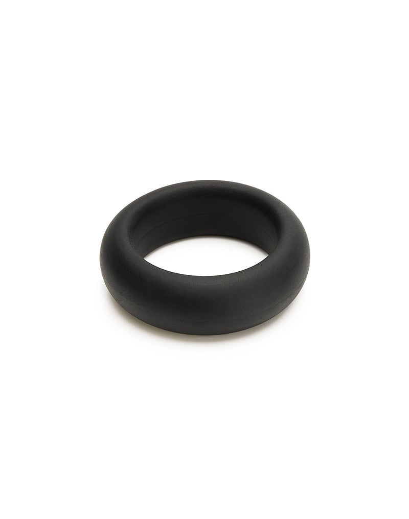 BLACK SILICONE COCK RING - Maximum Stretch