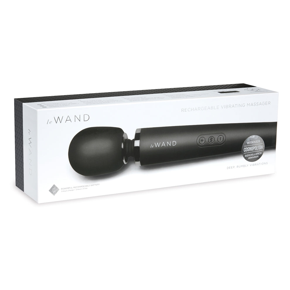 RECHARGEABLE VIBRATING MASSAGER - Black