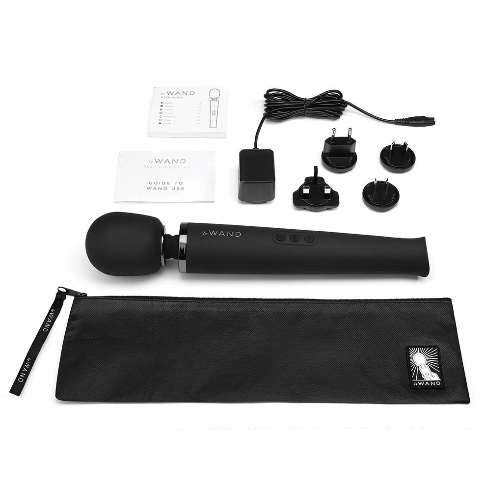 RECHARGEABLE VIBRATING MASSAGER - Black